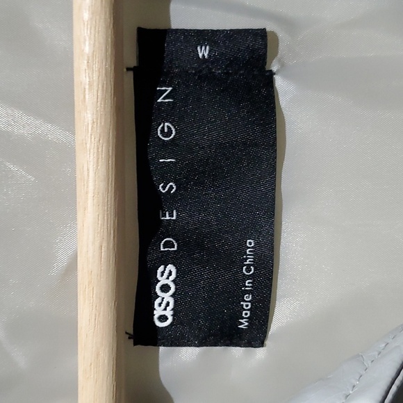 NEW MENS ASOS DESIGN ICY GRAY FAUX  LEATHER CROC OVERSIZED SHACKET SIZE MEDIUM - Picture 5 of 15